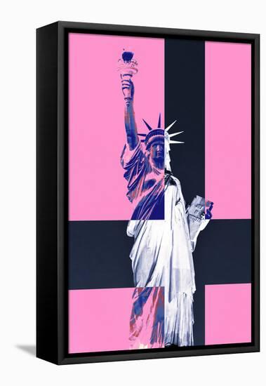 Statue of Liberty - Pop Art - Pink Ladies - New York - United States-Philippe Hugonnard-Framed Stretched Canvas