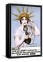 Statue of Liberty Poster by Z.P. Nikolaki-null-Framed Stretched Canvas