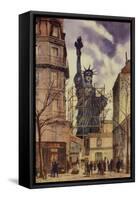 Statue of Liberty Preparing for Shipment-null-Framed Stretched Canvas