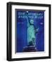 "Statue of Liberty," Saturday Evening Post Cover, January 10, 1942-Ivan Dmitri-Framed Premium Giclee Print