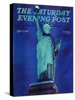 "Statue of Liberty," Saturday Evening Post Cover, January 10, 1942-Ivan Dmitri-Stretched Canvas