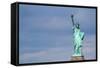 Statue of Liberty Sculpture, on Liberty Island in the Middle of New York Harbor, Manhattan.-Carlos Neto-Framed Stretched Canvas