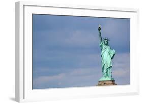 Statue of Liberty Sculpture, on Liberty Island in the Middle of New York Harbor, Manhattan.-Carlos Neto-Framed Photographic Print