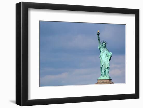 Statue of Liberty Sculpture, on Liberty Island in the Middle of New York Harbor, Manhattan.-Carlos Neto-Framed Photographic Print