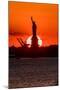 Statue of Liberty sunset. NYC harbor, Manhattan-null-Mounted Photographic Print