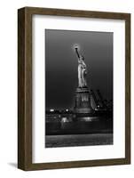 Statue of Liberty sunset. NYC harbor, Manhattan-null-Framed Photographic Print