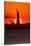 Statue of Liberty sunset. NYC harbor, Manhattan-null-Stretched Canvas