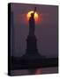 Statue of Liberty, Sunset, NYC-Kurt Freundlinger-Stretched Canvas