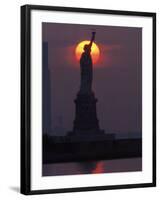 Statue of Liberty, Sunset, NYC-Kurt Freundlinger-Framed Photographic Print