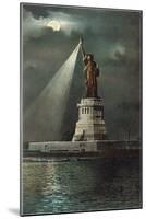 Statue of Liberty, Torch Spotlight-null-Mounted Art Print