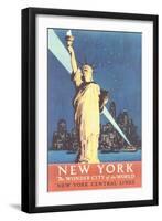 Statue of Liberty Travel Poster-null-Framed Art Print