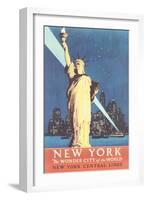 Statue of Liberty Travel Poster-null-Framed Art Print