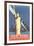 Statue of Liberty Travel Poster-null-Framed Art Print