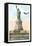 Statue of Liberty with Biplane, New York City-null-Framed Stretched Canvas