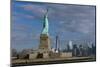 Statue Of Liberty with city in the background, Manhattan, New York City, New York State, USA-null-Mounted Photographic Print