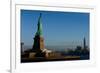 Statue Of Liberty with city in the background, Manhattan, New York City, New York State, USA-null-Framed Photographic Print