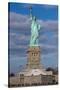 Statue Of Liberty with city in the background, Manhattan, New York City, New York State, USA-null-Stretched Canvas