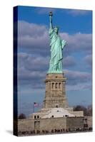 Statue Of Liberty with city in the background, Manhattan, New York City, New York State, USA-null-Stretched Canvas