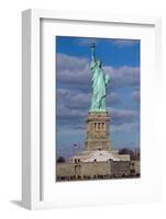 Statue Of Liberty with city in the background, Manhattan, New York City, New York State, USA-null-Framed Photographic Print