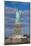 Statue Of Liberty with city in the background, Manhattan, New York City, New York State, USA-null-Mounted Photographic Print