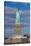 Statue Of Liberty with city in the background, Manhattan, New York City, New York State, USA-null-Stretched Canvas