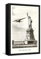 Statue of Liberty with Clipper, New York City-null-Framed Stretched Canvas