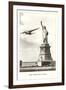 Statue of Liberty with Clipper, New York City-null-Framed Art Print