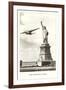 Statue of Liberty with Clipper, New York City-null-Framed Art Print