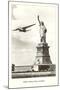 Statue of Liberty with Clipper, New York City-null-Mounted Art Print