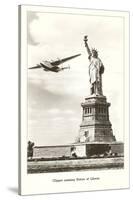 Statue of Liberty with Clipper, New York City-null-Stretched Canvas