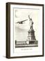 Statue of Liberty with Clipper, New York City-null-Framed Art Print