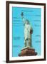 Statue of Liberty with Dimensions, New York City-null-Framed Art Print