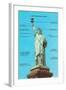 Statue of Liberty with Dimensions, New York City-null-Framed Art Print