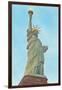 Statue of Liberty with Lights, New York City-null-Framed Art Print