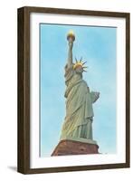 Statue of Liberty with Lights, New York City-null-Framed Art Print