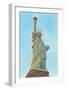 Statue of Liberty with Lights, New York City-null-Framed Art Print