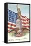 Statue of Liberty with Patriotic Motifs-null-Framed Stretched Canvas