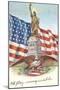 Statue of Liberty with Patriotic Motifs-null-Mounted Art Print