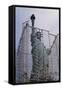 Statue of Liberty with Scaffolding-null-Framed Stretched Canvas