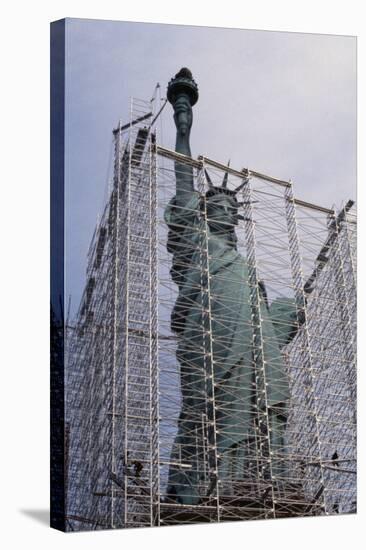 Statue of Liberty with Scaffolding-null-Stretched Canvas