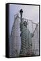 Statue of Liberty with Scaffolding-null-Framed Stretched Canvas