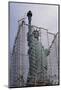 Statue of Liberty with Scaffolding-null-Mounted Photographic Print