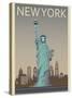 Statue of Liberty-Frk. Blaa-Stretched Canvas