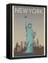 Statue of Liberty-Frk. Blaa-Framed Stretched Canvas