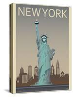 Statue of Liberty-Frk. Blaa-Stretched Canvas