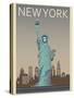 Statue of Liberty-Frk. Blaa-Stretched Canvas