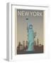 Statue of Liberty-Frk. Blaa-Framed Art Print