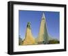 Statue of Liefur Eiriksson and the Hallgrimskikja Church, Reykjavik, Iceland, Polar Regions-Simon Harris-Framed Photographic Print