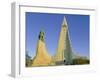 Statue of Liefur Eiriksson and the Hallgrimskikja Church, Reykjavik, Iceland, Polar Regions-Simon Harris-Framed Photographic Print