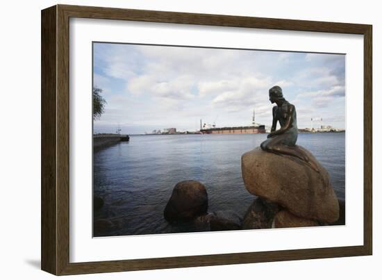 Statue of Little Mermaid (Lille Havfrue)-null-Framed Giclee Print